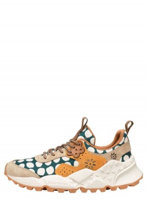 Flower Mountain Kotetsu Sneakers Damen Beige Grün | RYY9786YT