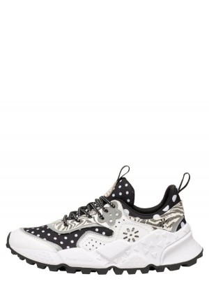 Flower Mountain Kotetsu Sneakers Damen Schwarz Weiß | DWS7793HC