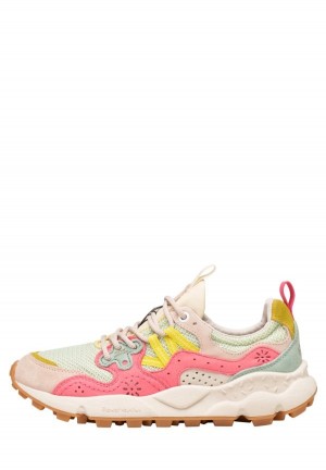 Flower Mountain Yamano 3 Sneakers Damen Rosa Türkis | KEE5122IV