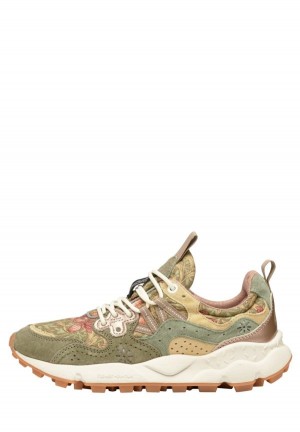 Flower Mountain Yamano 3 Sneakers Damen Grün Beige | HIS9469UH