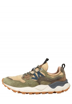 Flower Mountain Yamano 3 Sneakers Herren Grün Beige | VPP431XA