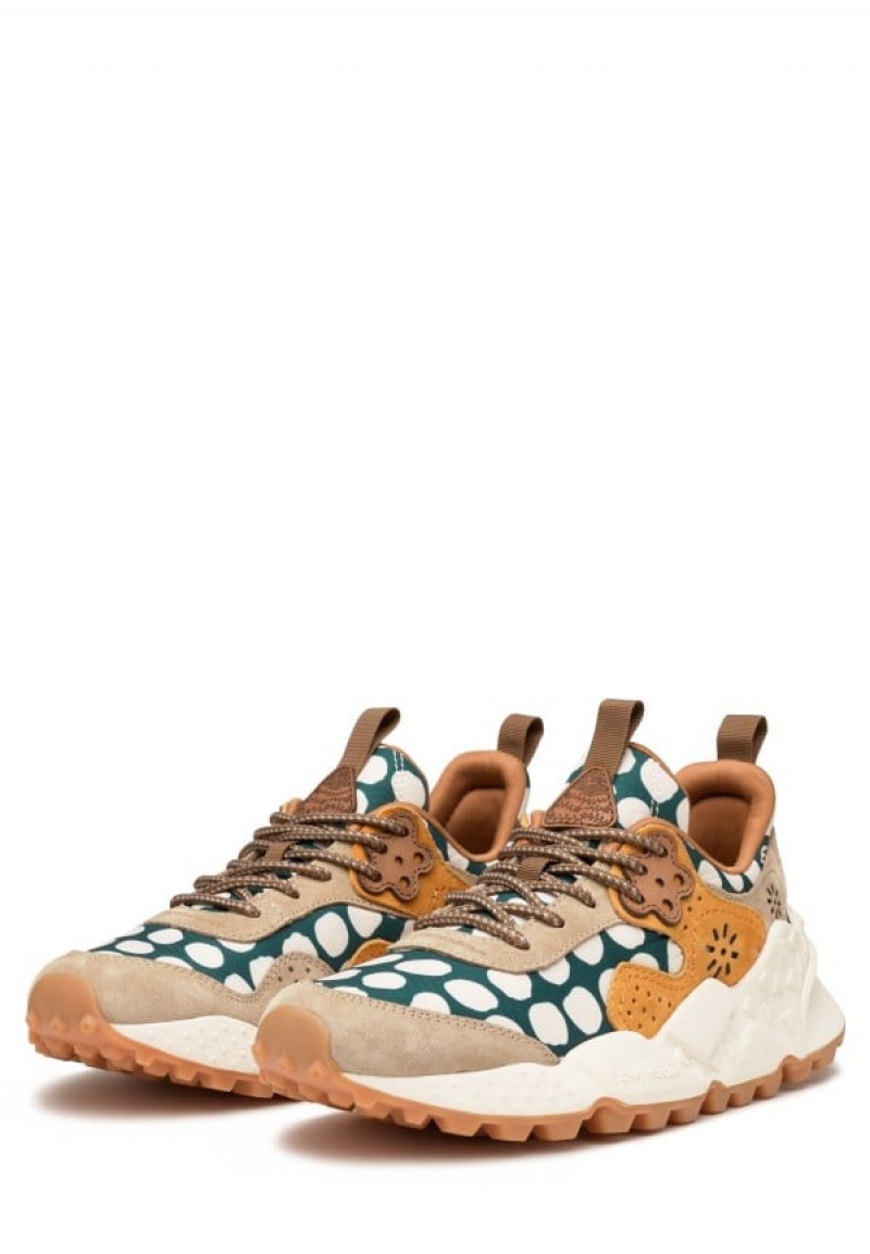 Flower Mountain Kotetsu Sneakers Damen Beige Grün | RYY9786YT