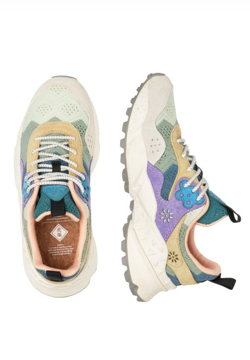 Flower Mountain Kotetsu Sneakers Damen Hellblau Grau | WHM481HG