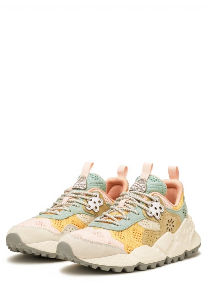 Flower Mountain Kotetsu Sneakers Damen Rosa Grau | CZT2050CL