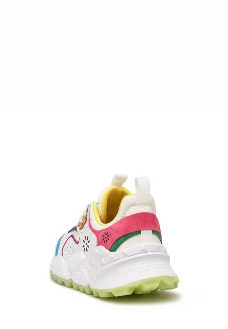 Flower Mountain Kotetsu Sneakers Damen Weiß Fuchsie | JOB4476IJ