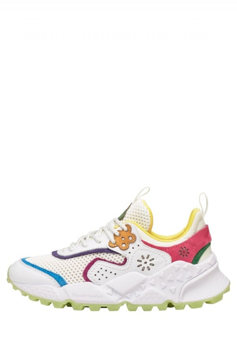 Flower Mountain Kotetsu Sneakers Damen Weiß Fuchsie | JOB4476IJ