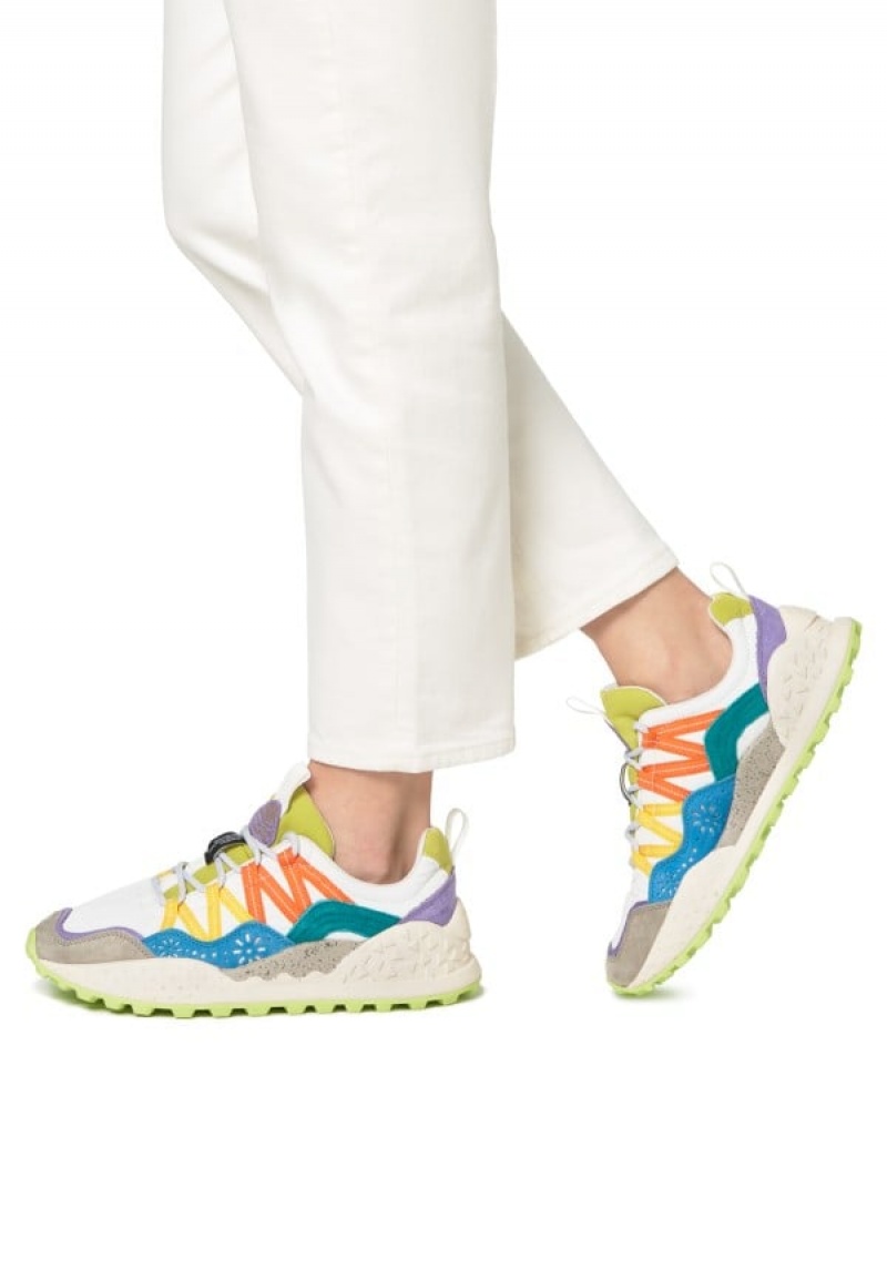 Flower Mountain Washi Sneakers Damen Grau Weiß | DJK474MN