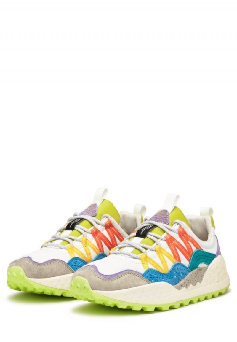 Flower Mountain Washi Sneakers Damen Grau Weiß | DJK474MN