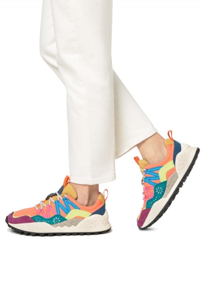 Flower Mountain Washi Sneakers Damen Orange Lila | FCM1262RN