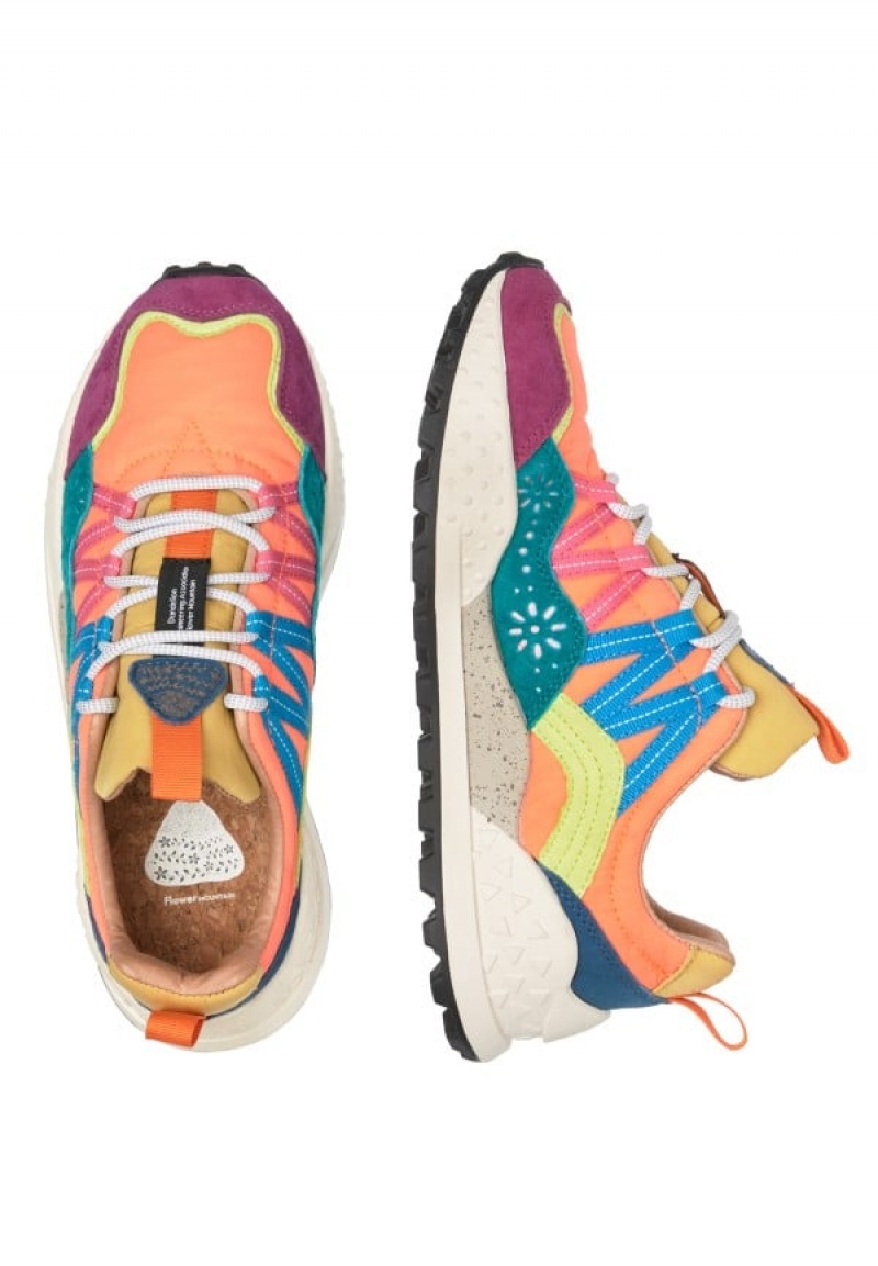 Flower Mountain Washi Sneakers Damen Orange Lila | FCM1262RN