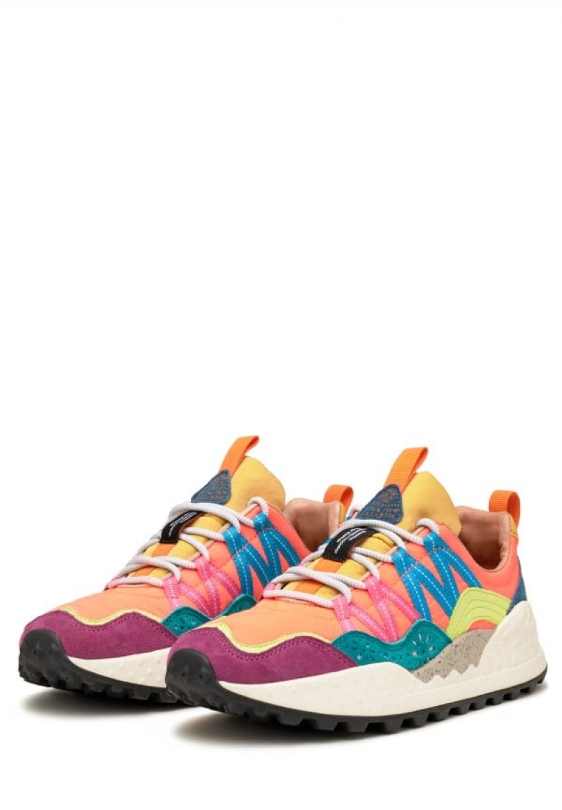 Flower Mountain Washi Sneakers Damen Orange Lila | FCM1262RN