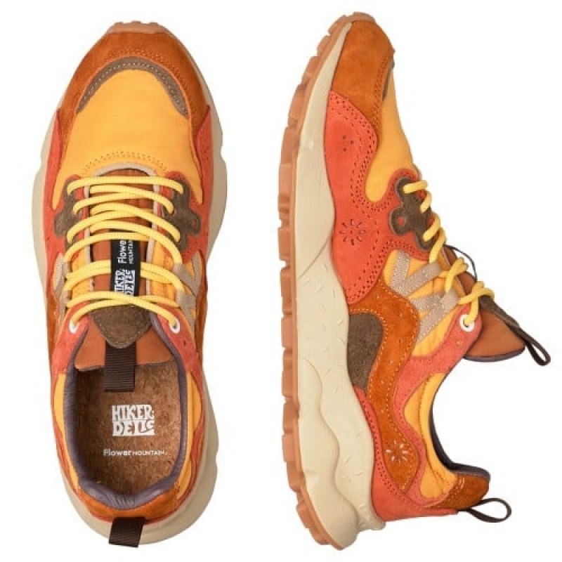 Flower Mountain Yamano 3 Hkdelic Sneakers Herren Braun Orange | DOR3230LT