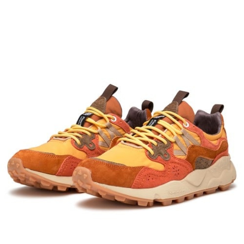 Flower Mountain Yamano 3 Hkdelic Sneakers Herren Braun Orange | DOR3230LT