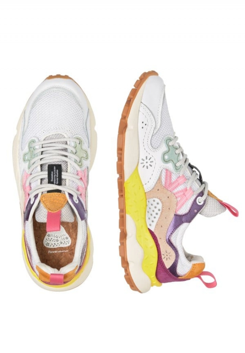 Flower Mountain Yamano 3 Sneakers Damen Weiß Lila | PMW7085ED