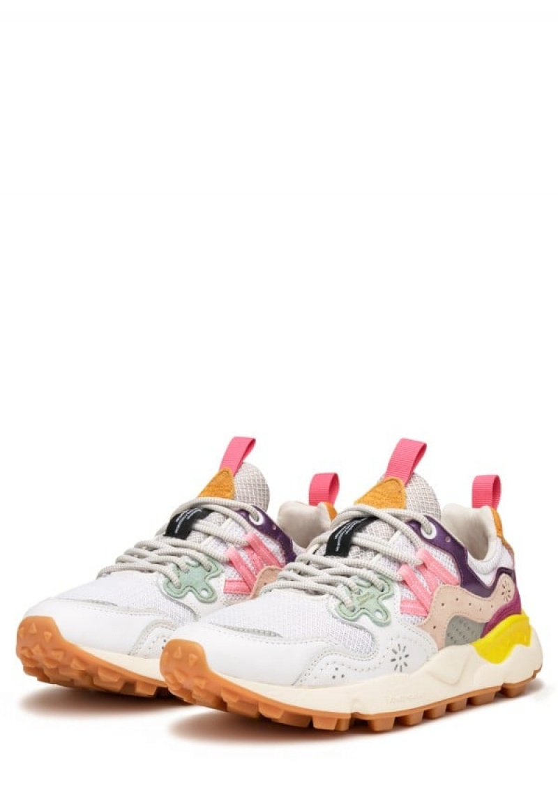 Flower Mountain Yamano 3 Sneakers Damen Weiß Lila | PMW7085ED