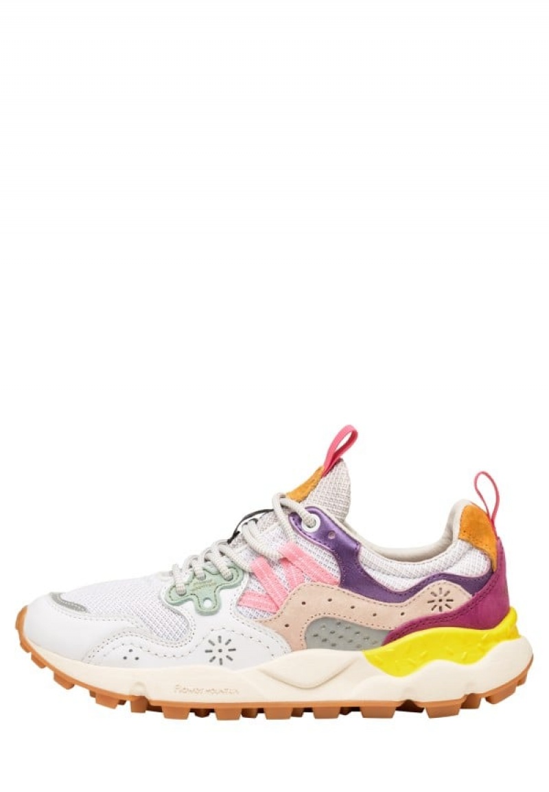 Flower Mountain Yamano 3 Sneakers Damen Weiß Lila | PMW7085ED