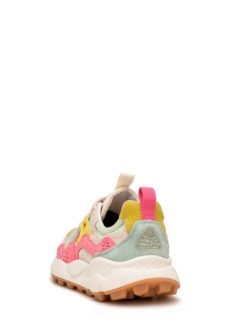 Flower Mountain Yamano 3 Sneakers Damen Rosa Türkis | KEE5122IV