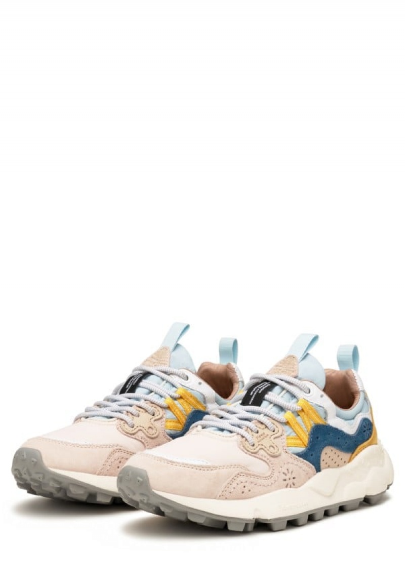 Flower Mountain Yamano 3 Sneakers Damen Rosa Hellblau | WBL5150PW