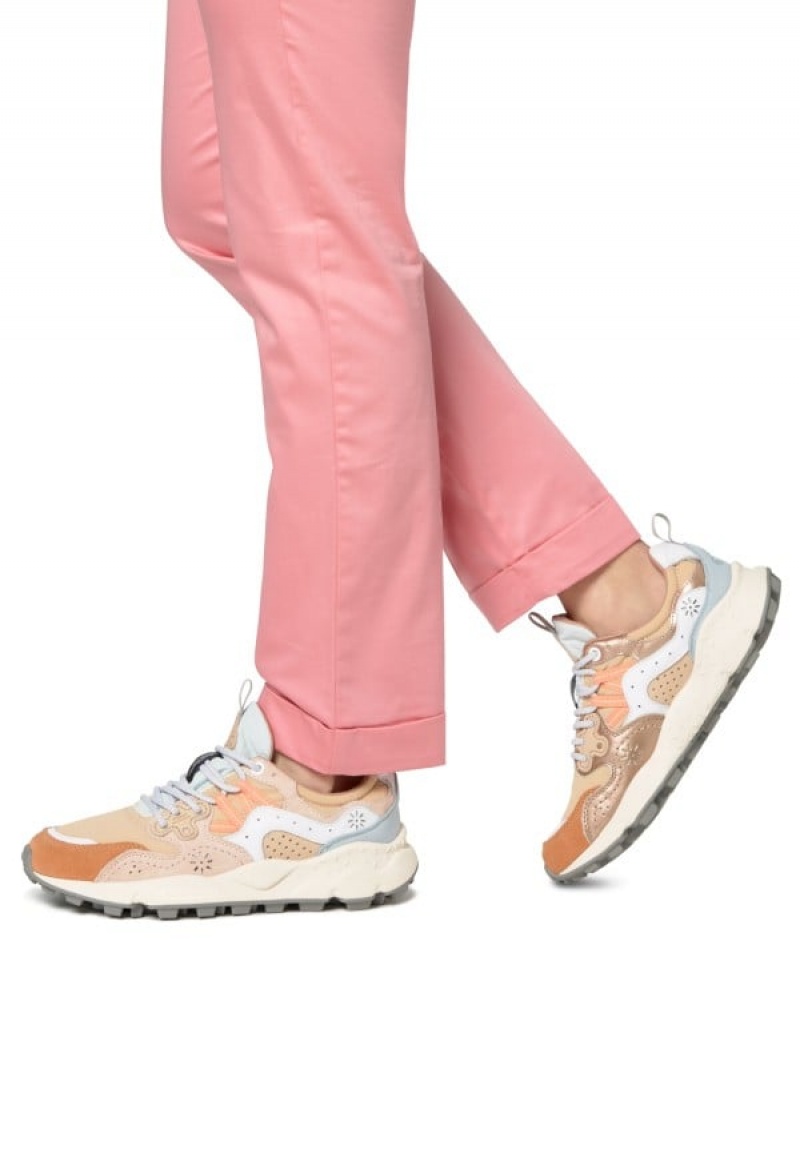 Flower Mountain Yamano 3 Sneakers Damen Rosa Beige | QXB197TI