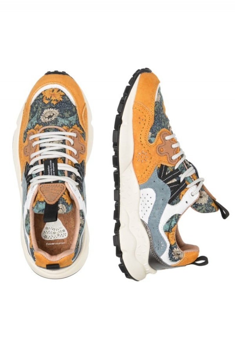 Flower Mountain Yamano 3 Sneakers Damen Orange Hellblau | OAP1766LC