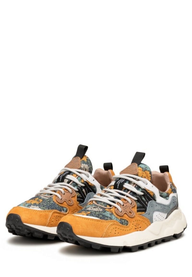 Flower Mountain Yamano 3 Sneakers Damen Orange Hellblau | OAP1766LC