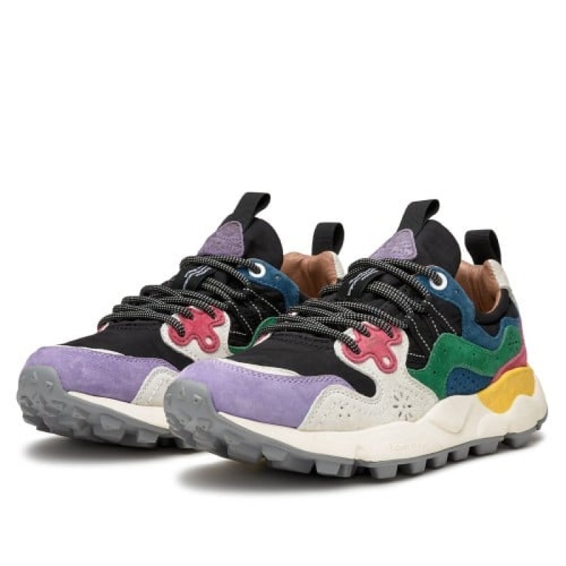 Flower Mountain Yamano 3 Sneakers Damen Lila Schwarz Weiß | BZX8918VE