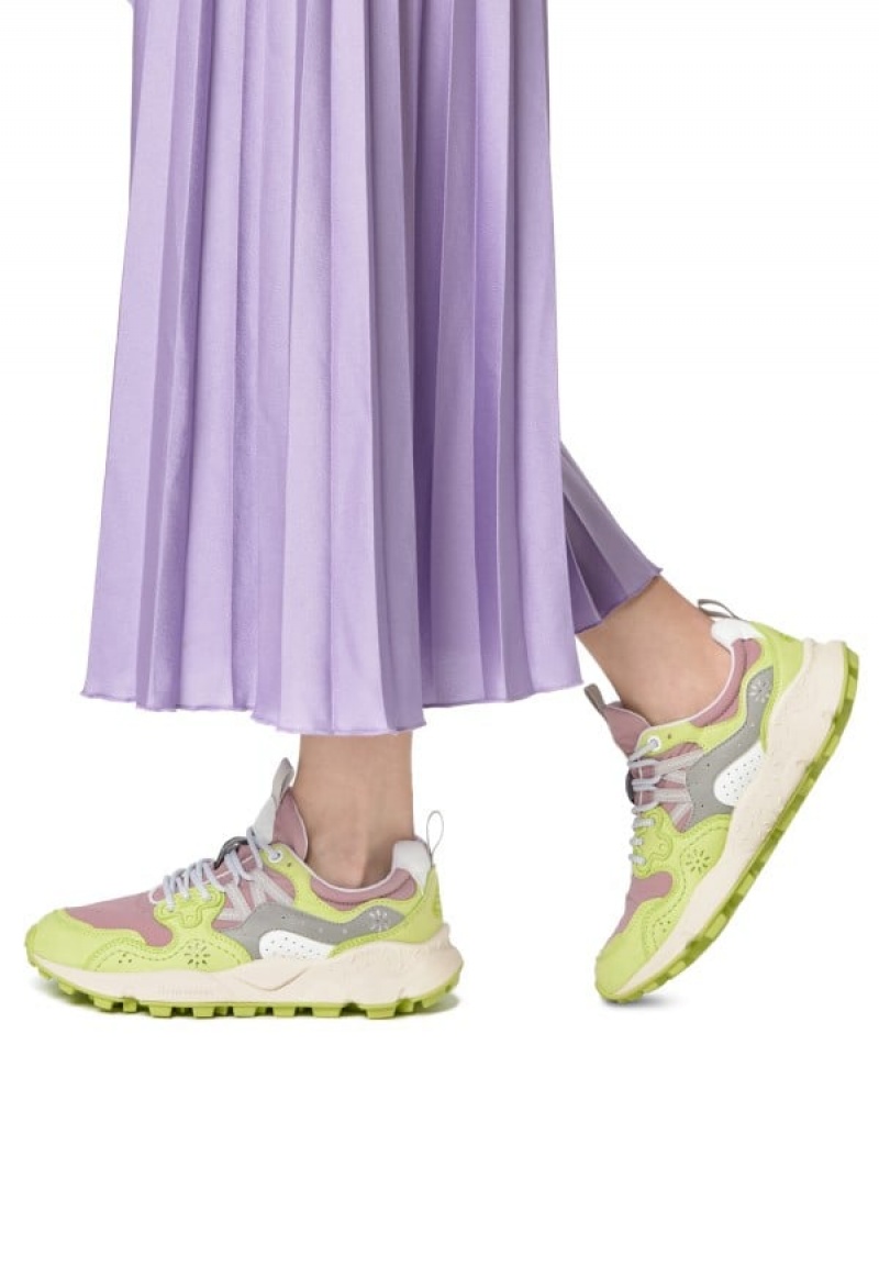 Flower Mountain Yamano 3 Sneakers Damen Hellgrün Lila | MSJ505GA