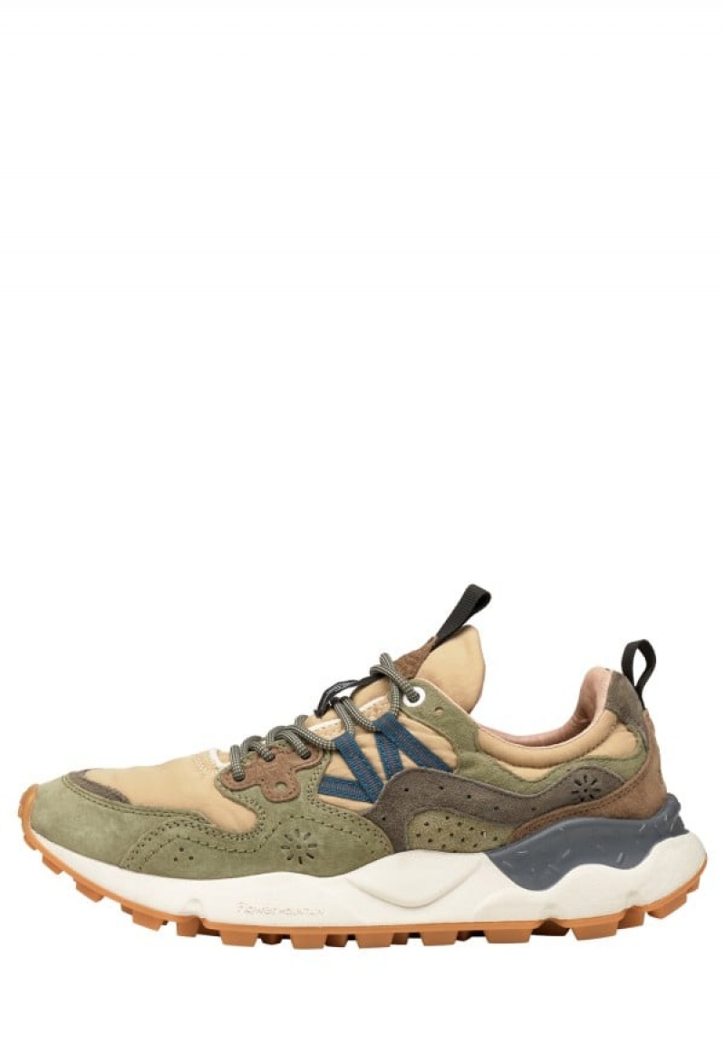 Flower Mountain Yamano 3 Sneakers Herren Grün Beige | VPP431XA