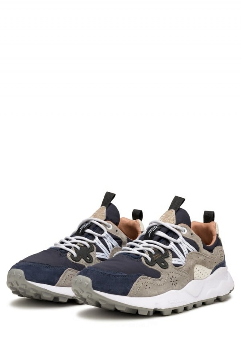 Flower Mountain Yamano 3 Sneakers Herren Navy Blau Grau | XLH5738SN