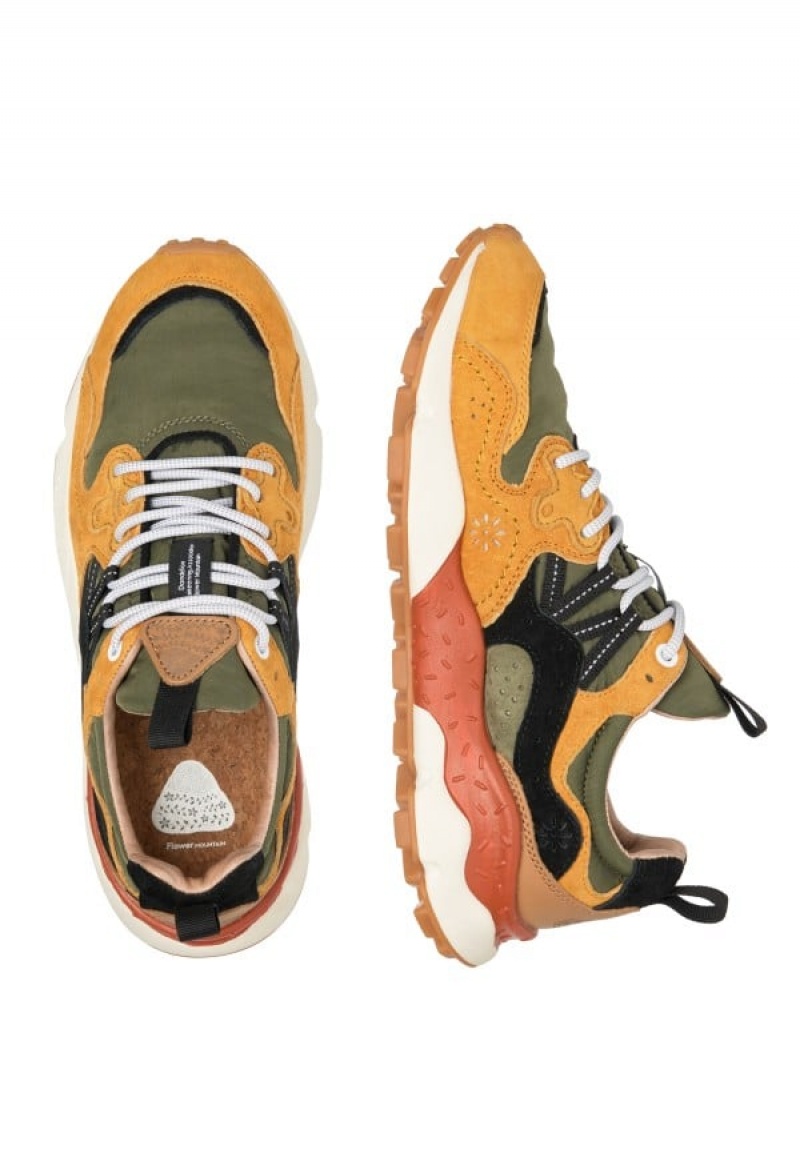 Flower Mountain Yamano 3 Sneakers Herren Orange Grün | NEF4316JD