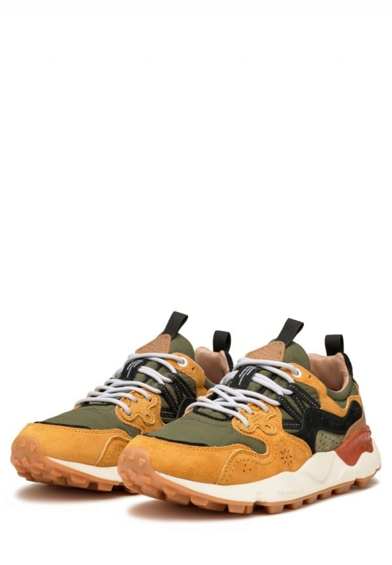 Flower Mountain Yamano 3 Sneakers Herren Orange Grün | NEF4316JD