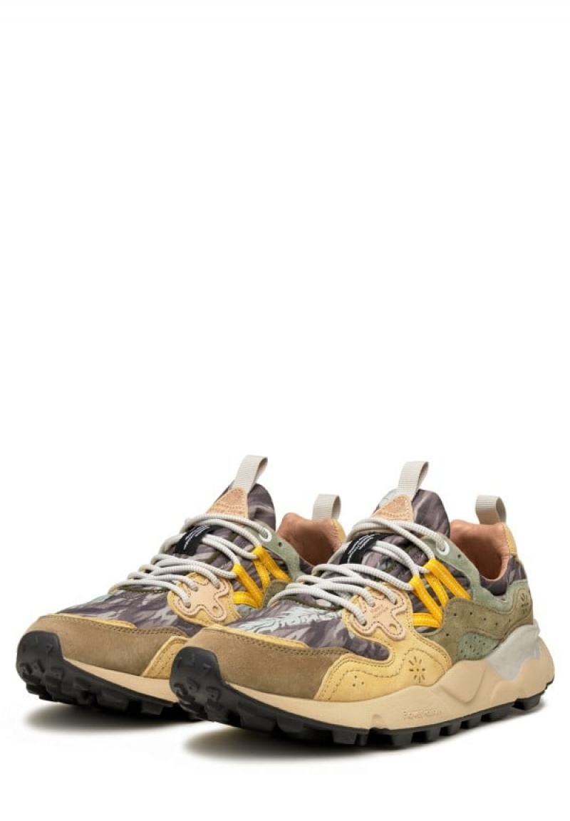 Flower Mountain Yamano 3 Sneakers Herren Grün Beige | MHK9596RA