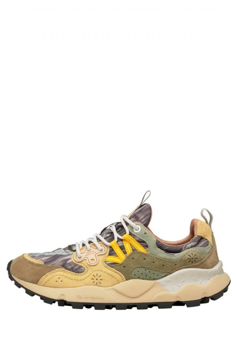 Flower Mountain Yamano 3 Sneakers Herren Grün Beige | MHK9596RA